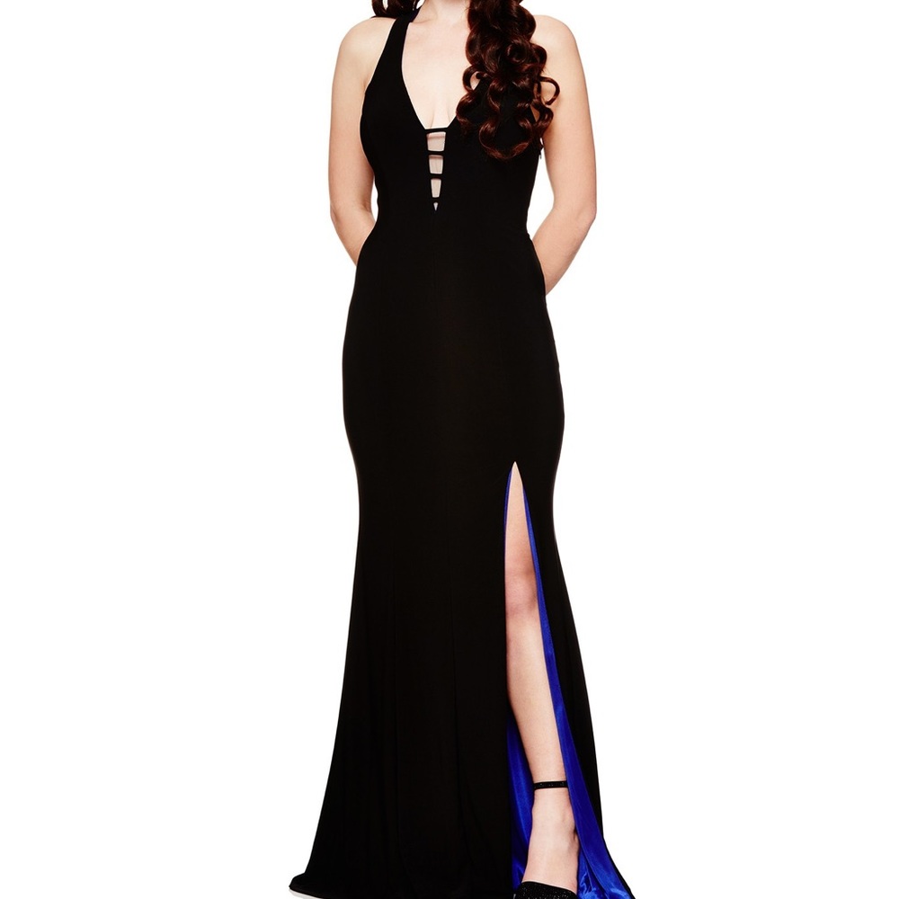 Open Back Dress With Slit